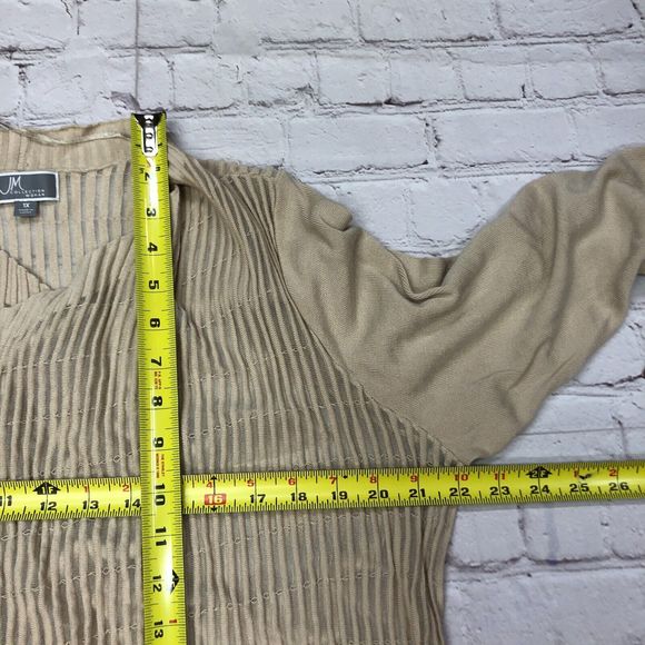 JM Collection Women 3/4 Sleeves Open Front Cardigan Knit Sweater Size 1X M111 -8 - Picture 3 of 13